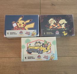 For Sale: 
Brand New Still Sealed 2025 World Championships Anaheim Pokemon Double Deck Box. $20 each. Pikachu and Arcanine available.