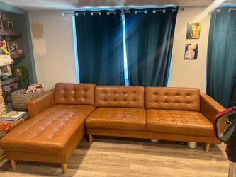 IKEA faux leather couch