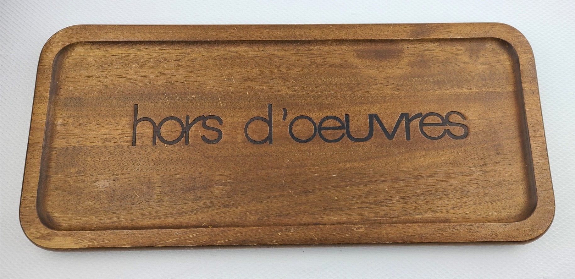 Vintage Cheese and Cracker Snack Wood Tray