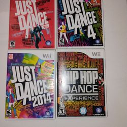 Nintendo Wii Games Just Dance Lot Of 4
