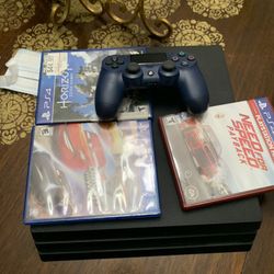 Ps4 Pro 1tb With One Controller And 3 Games 