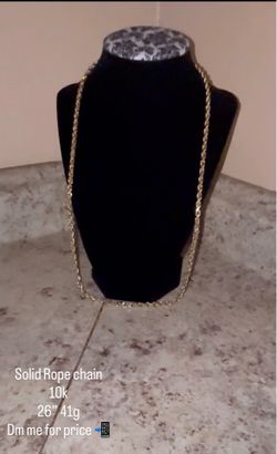 Gold Rope chain 26” weights 41 Grams 10k