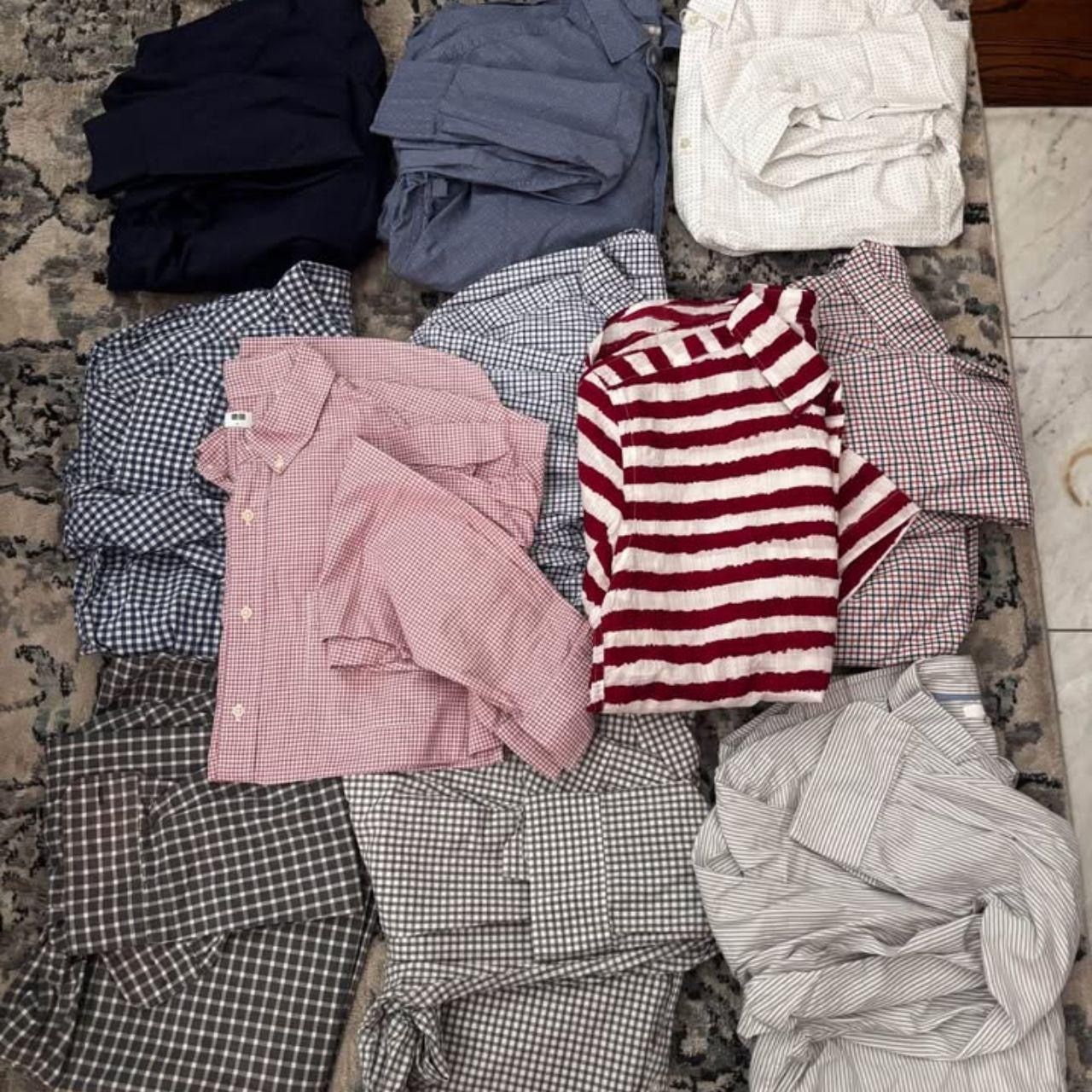 Bundle Of 10 Uniqlo Dress Shirts & 1 Short Sleeve
