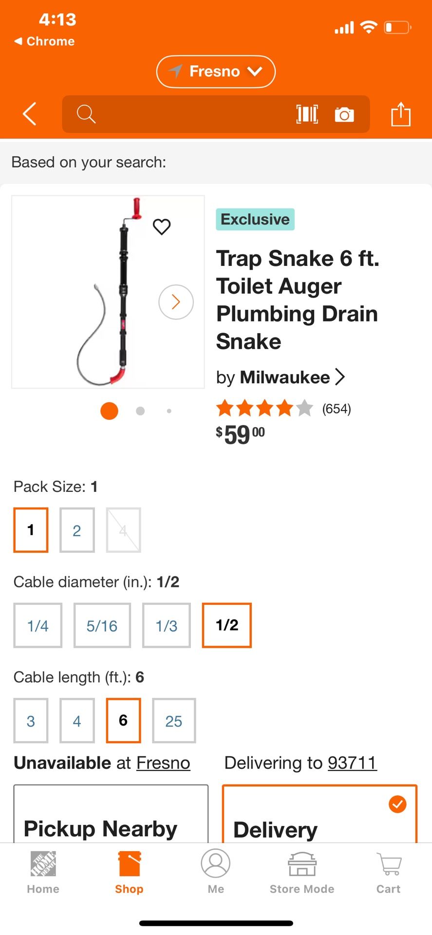 Milwaukee Trap Snake Ft Toilet Auger Plumbing Drain