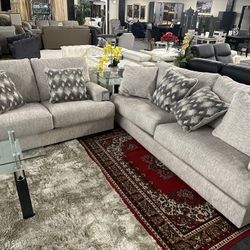 Soft Fabric Sofa And Loveseat 