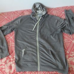 Vuori Movement Jacket athletic Full Zip Hoodie Heather Gray Mens XL (Flawed)