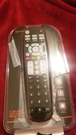 New! Blackweb 6 Device Universal Large Button Remote Control