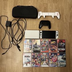 OLED Console - 64GB - White Bundle With Games.