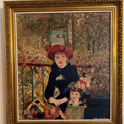 Oil painting on Canvas -mother and daughter 