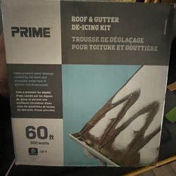 Roof and gutter de-icing kit