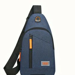 Shoulder Crossbody Backpack Blue Color. 