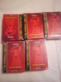 Vintage 1995 Don russ red zone football starter cards unopened sealed in box total 400 cards include instruction booklet and play book in each box loc