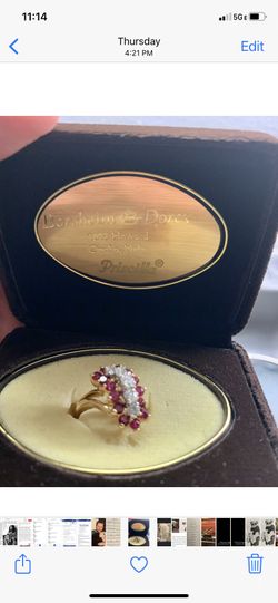 Diamond and Ruby ring.