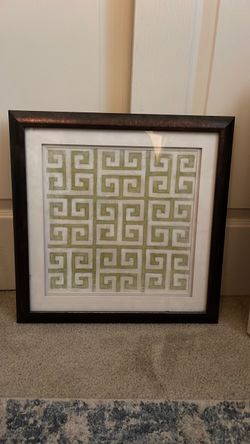 Framed Greek Key Pattern Wall Art