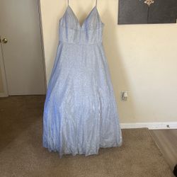 Shimmery Periwinkle Bridesmaids Dress