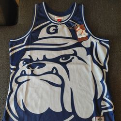 NWT Mitchell & Ness Georgetown Hoyas Big Face Jersey Tank Size L