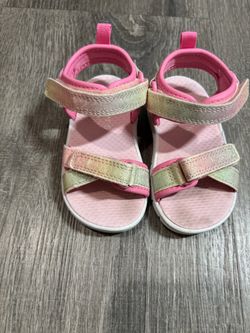 Pink Rainbow Size 4 Toddler Sandals