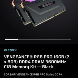 8x2 Vengeance RGB pro 3600mhz (black)