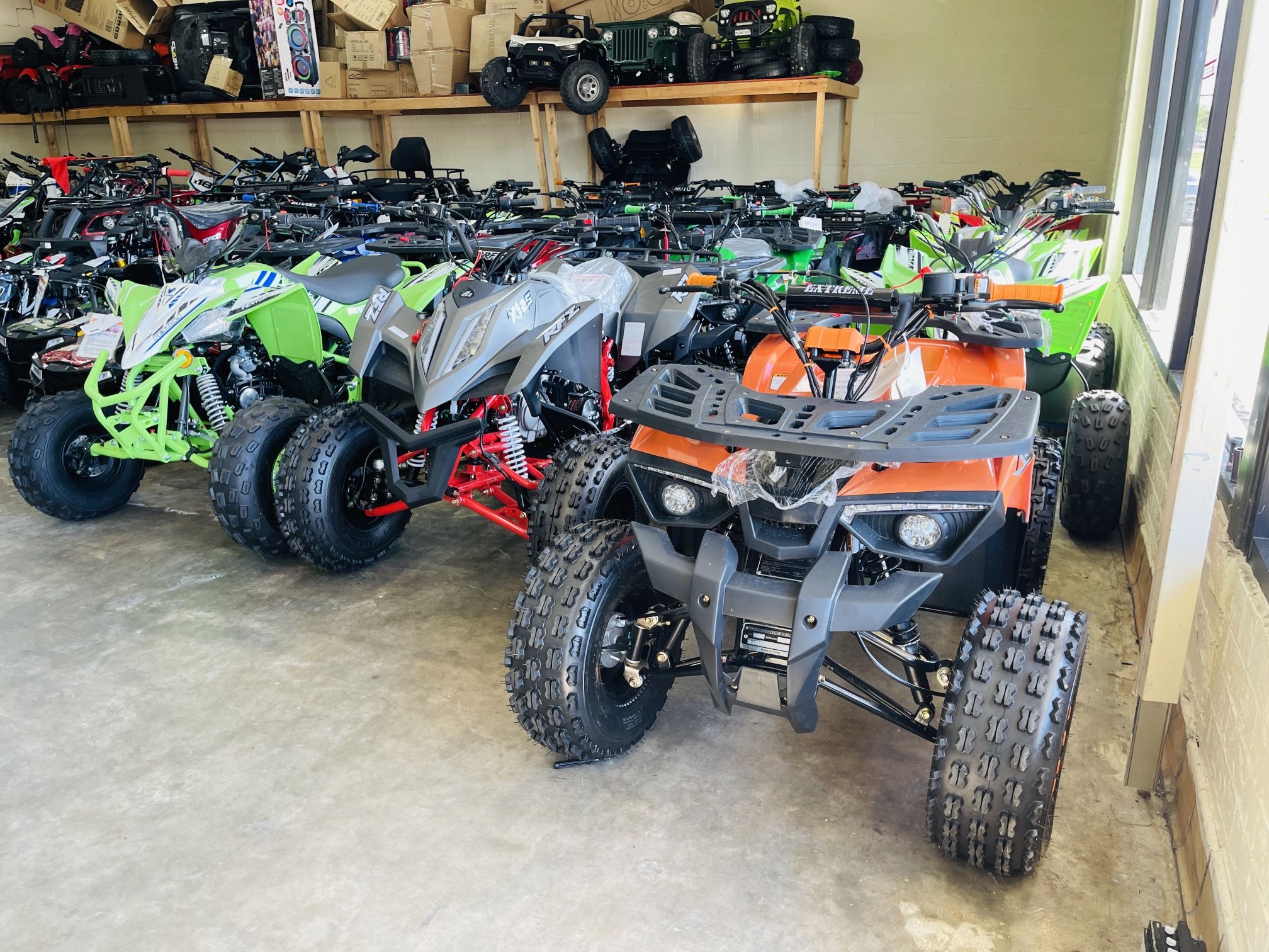 β¨ Come see our ATVs, scooters, dirt bikes & more! Financing available.