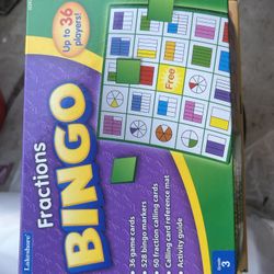 Lakeshore Fractions Bingo