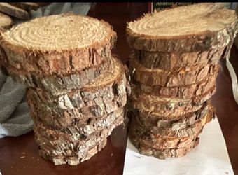 20 Piece’s 4 to 5 Pine Unfinished Round Centerpieces for Tables DIY Wood Wedding