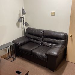 Loveseat Sofa Faux Leather 