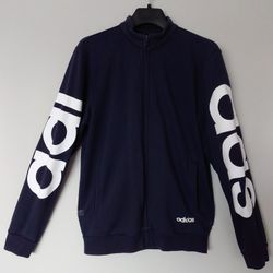 adidas Athletics Essentials 3 Stripes Tricot Track Jacket Legend Ink/White Size M - RARE