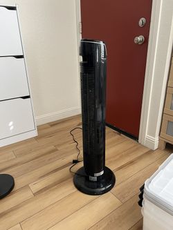 36" Tall 3-Speed Oscillating Tower Fan with REMOTE and FREE Adjustable Floor lamp