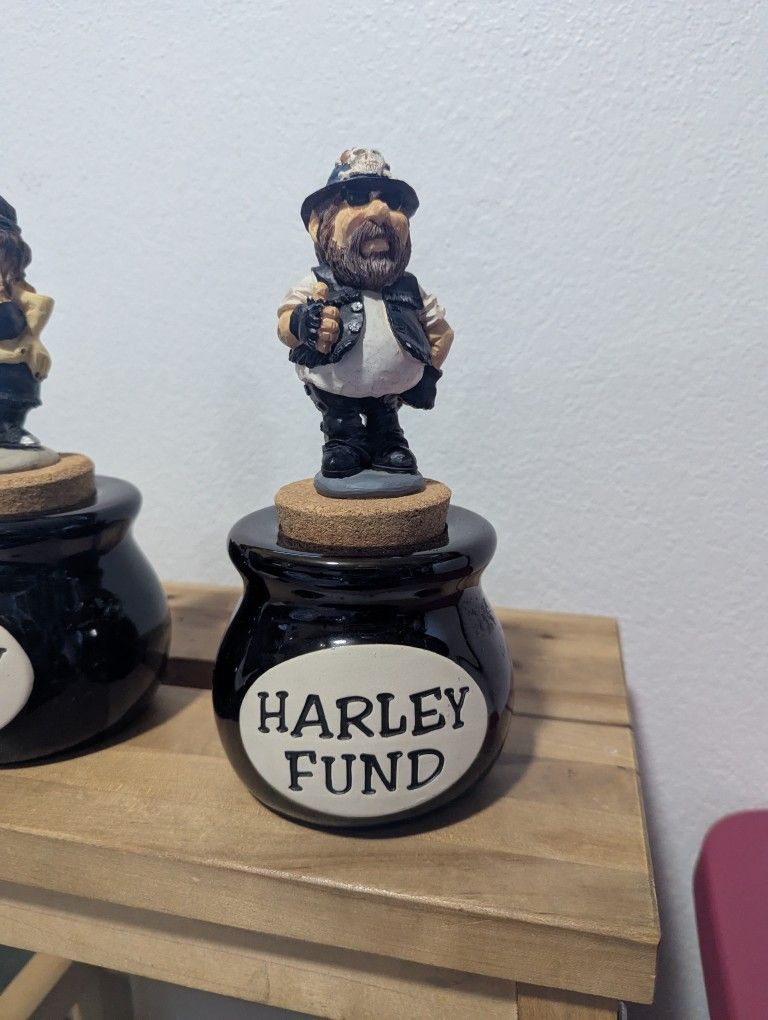 Vintage Harley-Davidson Biker Dude Fund Jar