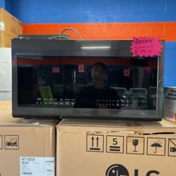 BLACK STAINLESS STEEL SAMSUNG MICROWAVE OVEN 