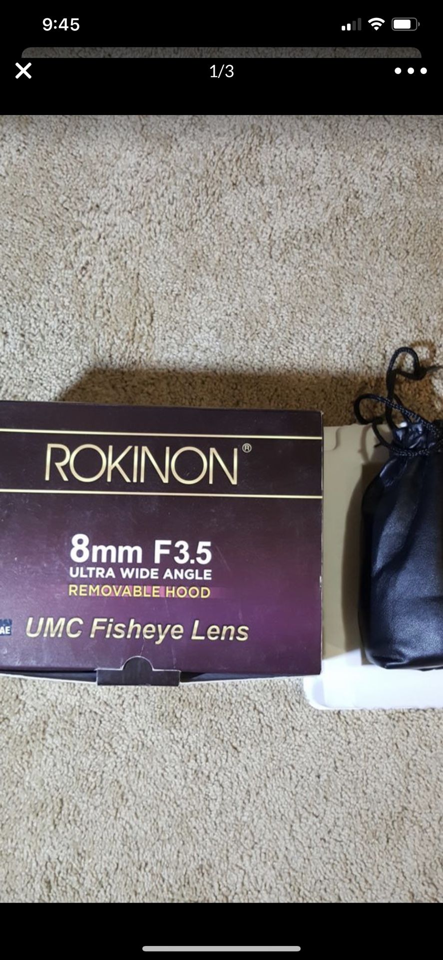 Rokinon 8mn f3.5 ultra wide angle fisheye lens for Nikon dx
