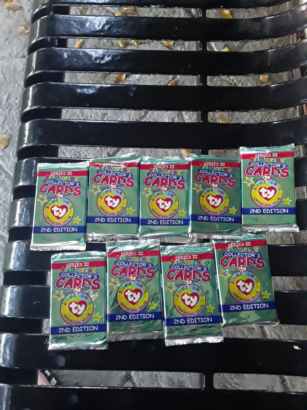 9 unopened 1999 ty beanie babies beanie baby cards $20obo need gone asap