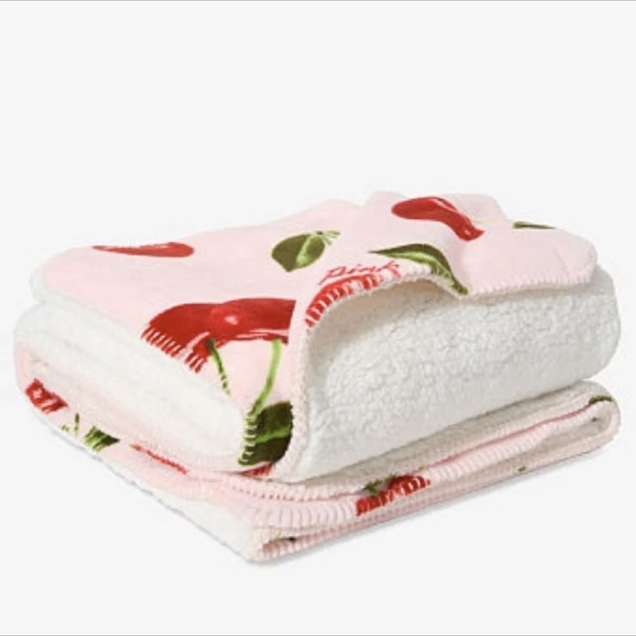 🌸PINK CHERRY 🍒 SHERPA BLANKET🌸
