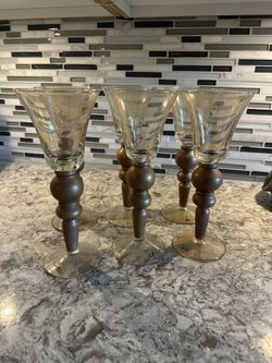 Goblets Set Of 6 New Never Used High Quality Glass 