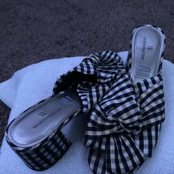Black And White Mini Heels