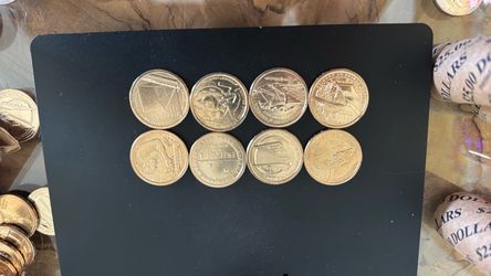 8 unused new collection dollar coins