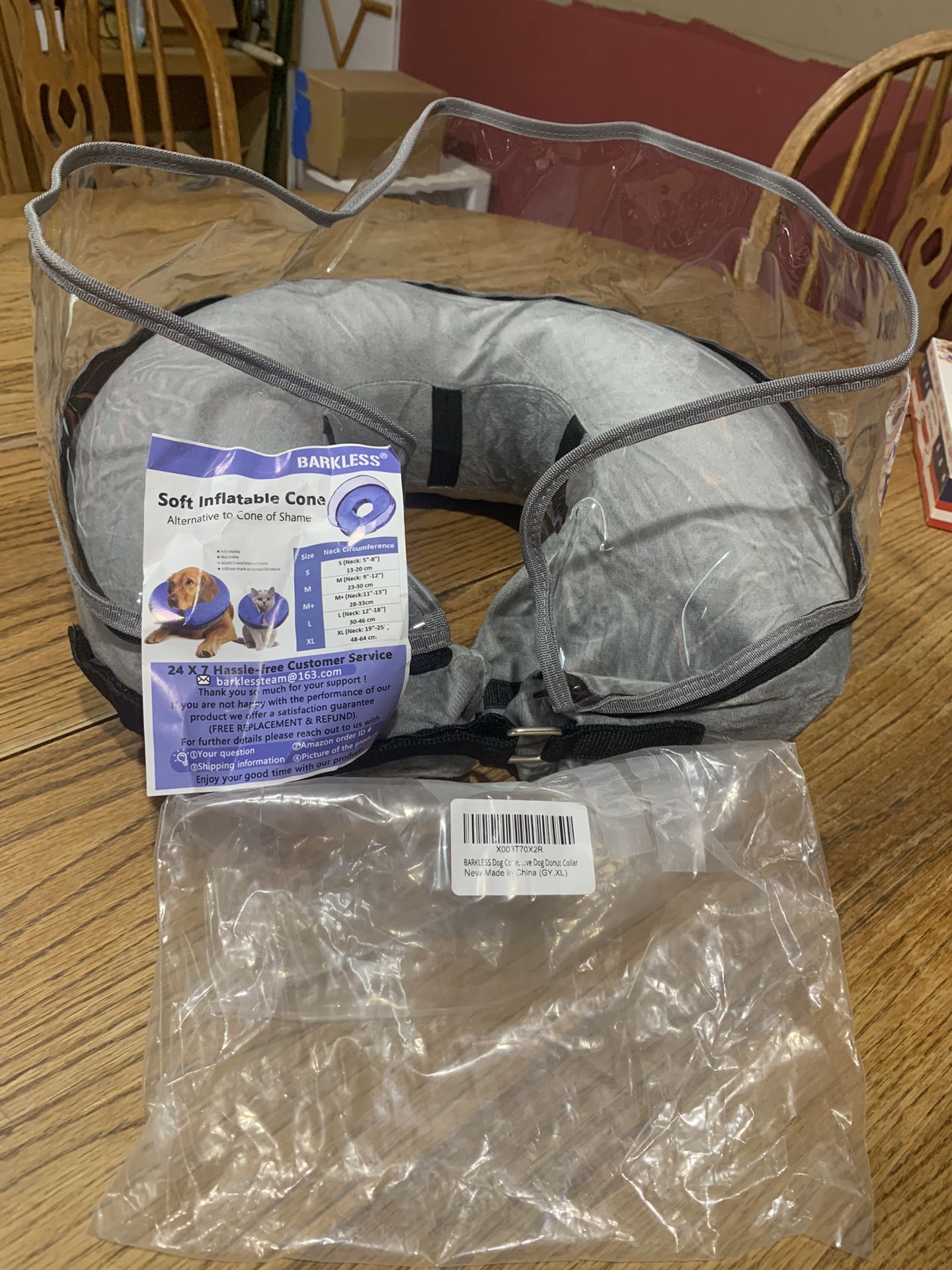 Barkless Soft Inflatable Dog Cone