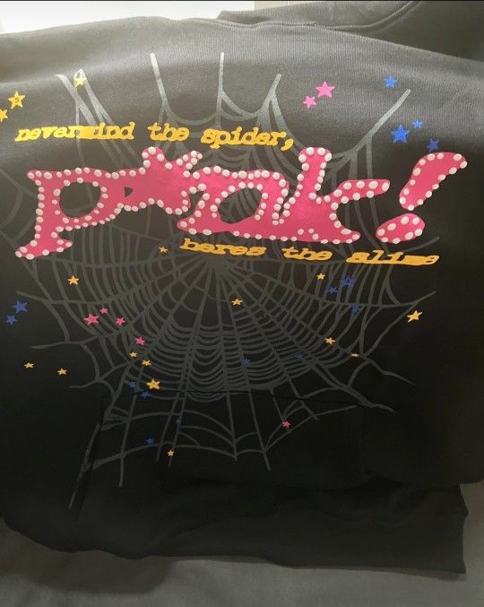 Sp5der P*nk Hoodie 'Black'