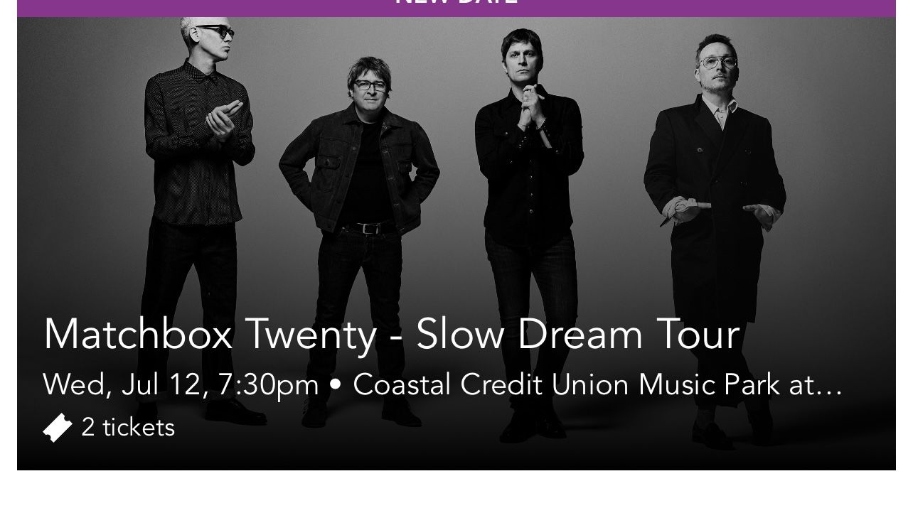 Matchbox 20 (2 Tix)