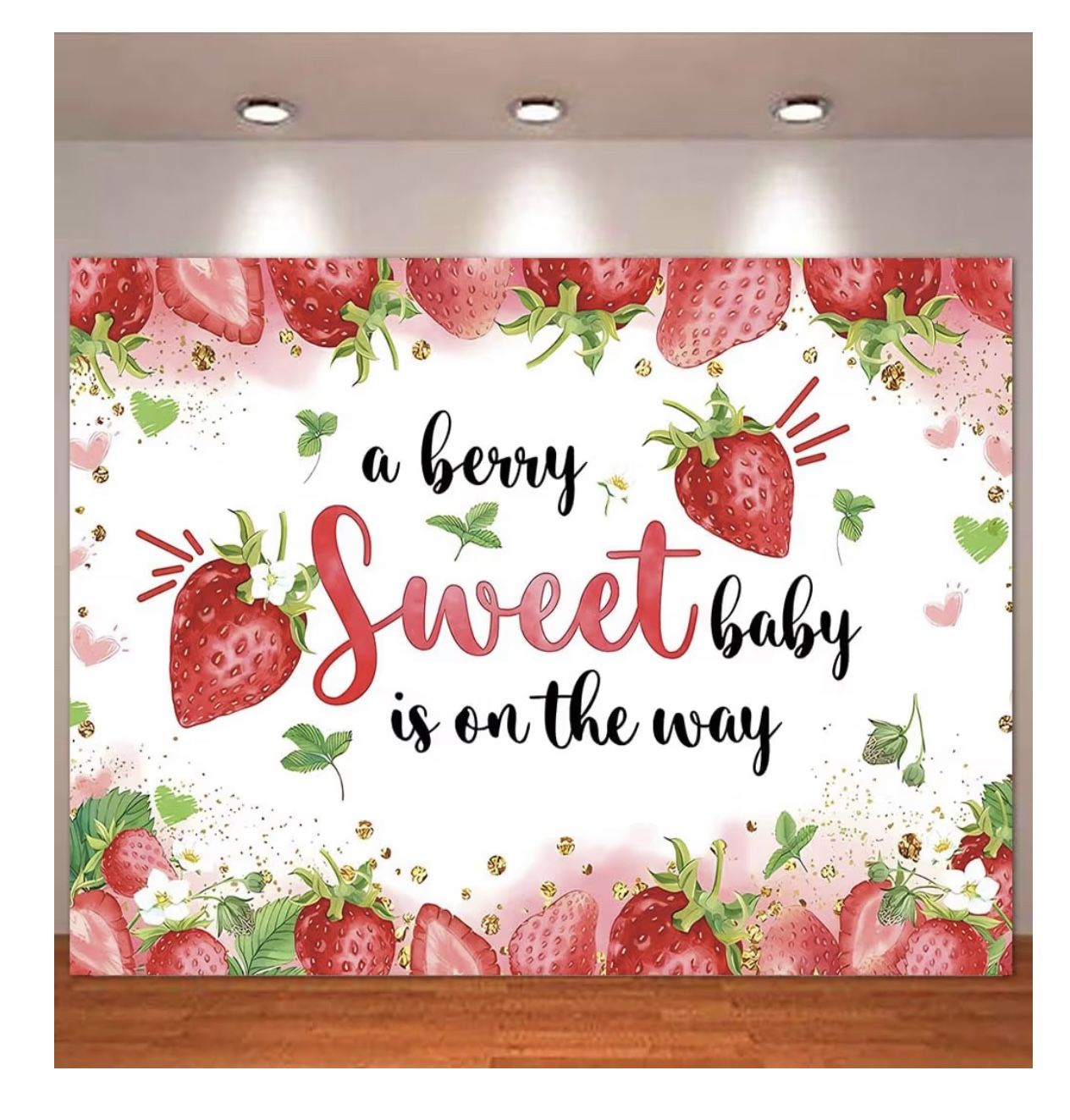 Baby Shower Banner Strawberries