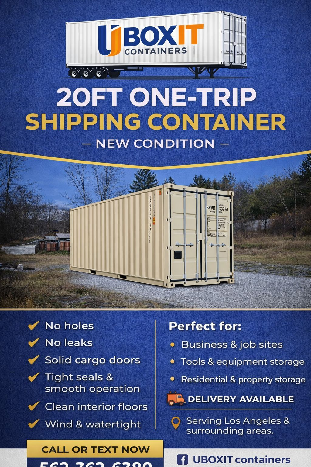 20 FT One-Trip Shipping Container – Like New