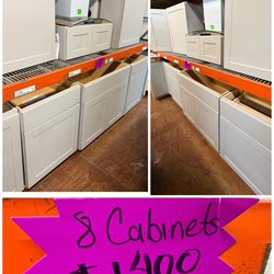 Kitchen cabinet set in dove gray