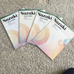Set Of Suzuki Cello School Book Volume 1-4