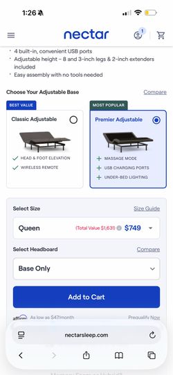 Adjustable Bed frame