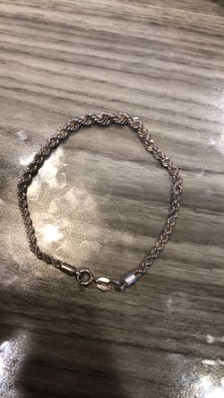 Silver bracelet rope