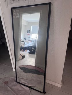 Full-Length Floor Mirror Black Frame