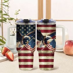 USA  🇺🇸 American Flag  And American Eagle Design. Red White And Blue 🇺🇸 40 OZ
