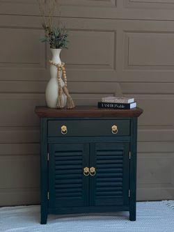 Vintage Westhaven Green Accent Cabinet – Farmhouse Style