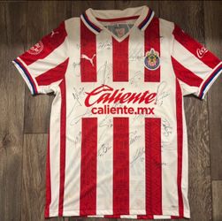 SIGNED Puma Chivas De Guadalajara 2020-2021  Team Signed Home Player Jersey