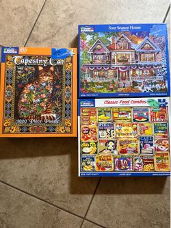 White Mountain puzzles and variety other brands